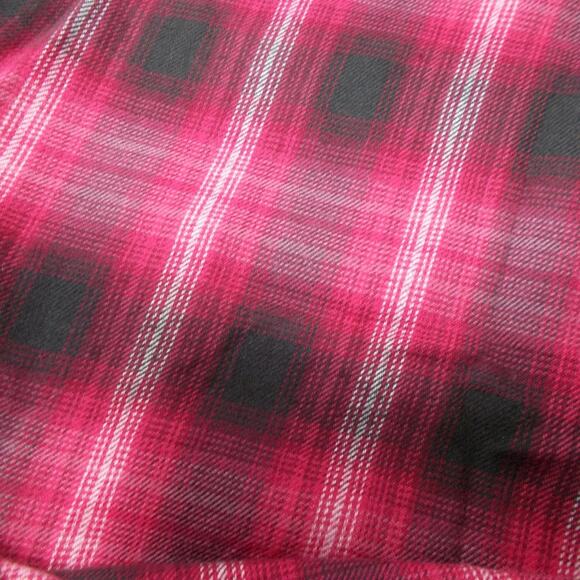 What Goes Around Comes Around Pink & Black Plaid Stud Button Front Shirt Sz S - Picture 4 of 8